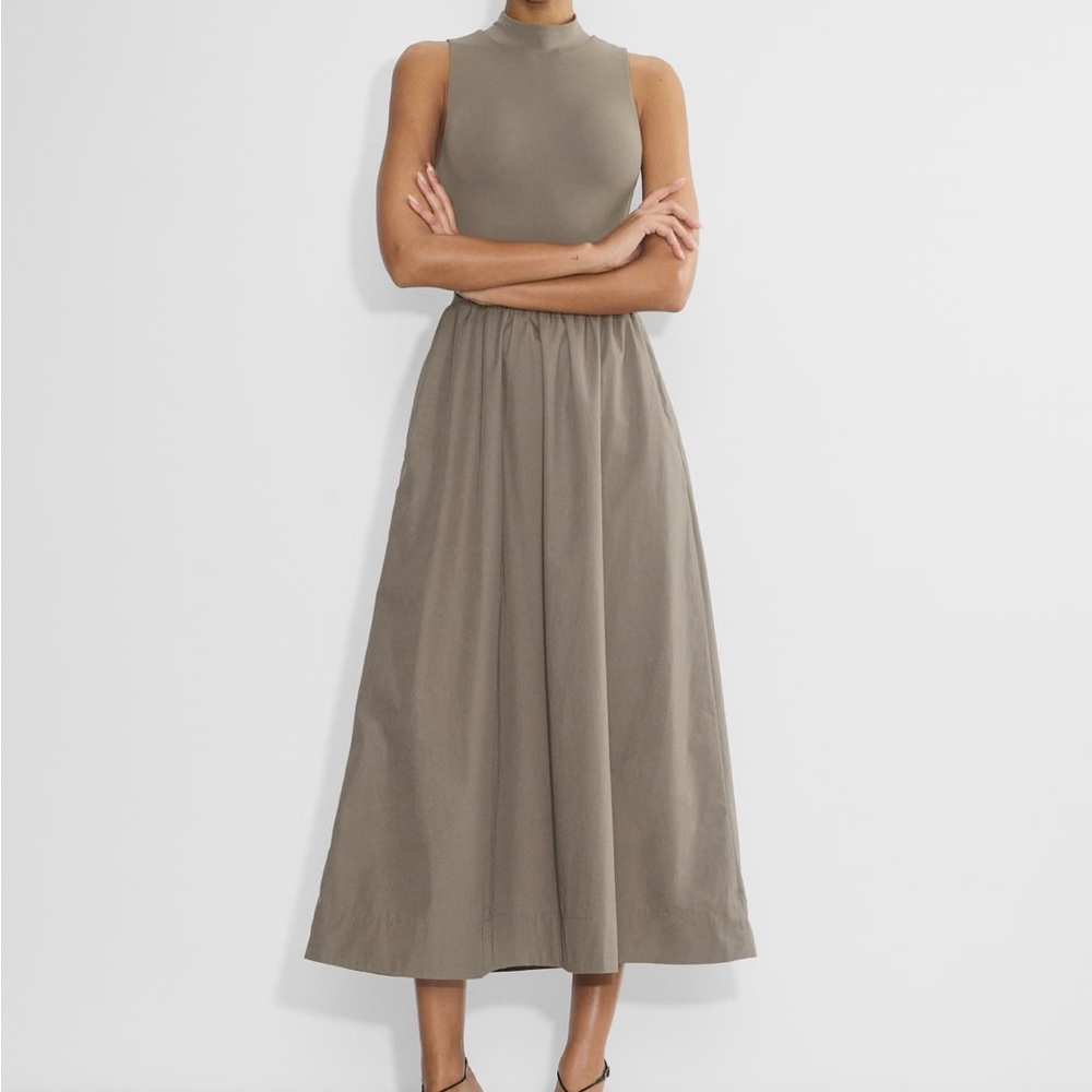 Aritzia Taupe Midi Dress